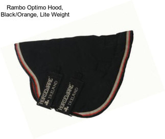 Rambo Optimo Hood, Black/Orange, Lite Weight