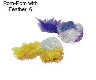 Pom-Pom with Feather, 6\