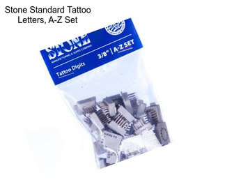 Stone Standard Tattoo Letters, A-Z Set