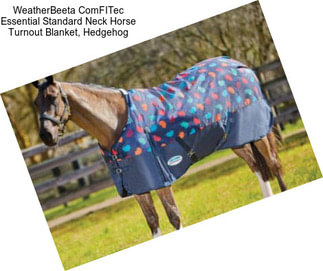 WeatherBeeta ComFITec Essential Standard Neck Horse Turnout Blanket, Hedgehog