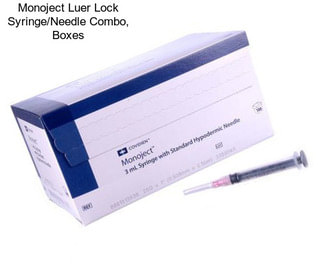 Monoject Luer Lock Syringe/Needle Combo, Boxes