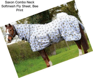 Saxon Combo Neck Softmesh Fly Sheet, Bee Print