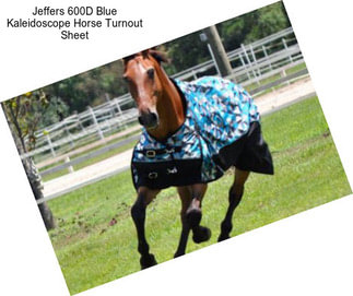 Jeffers 600D Blue Kaleidoscope Horse Turnout Sheet