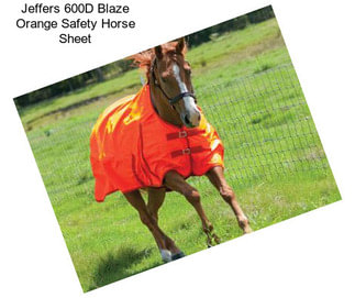 Jeffers 600D Blaze Orange Safety Horse Sheet