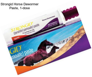 Strongid Horse Dewormer Paste, 1-dose