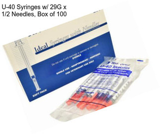 U-40 Syringes w/ 29G x 1/2\