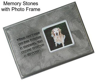 Memory Stones with Photo Frame