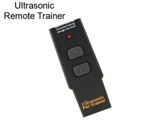 Ultrasonic Remote Trainer