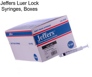 Jeffers Luer Lock Syringes, Boxes