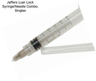 Jeffers Luer Lock Syringe/Needle Combo, Singles