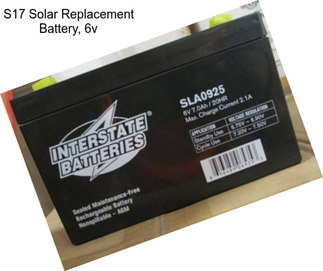 S17 Solar Replacement Battery, 6v