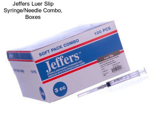 Jeffers Luer Slip Syringe/Needle Combo, Boxes