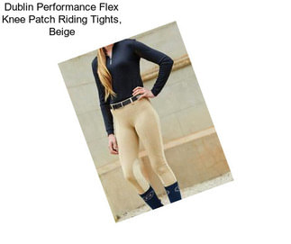 Dublin Performance Flex Knee Patch Riding Tights, Beige