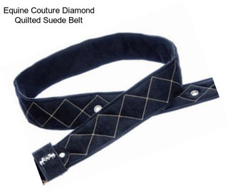 Equine Couture Diamond Quilted Suede Belt