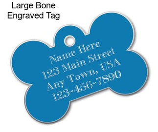 Large Bone Engraved Tag