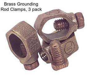 Brass Grounding Rod Clamps, 3 pack