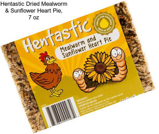 Hentastic Dried Mealworm & Sunflower Heart Pie, 7 oz