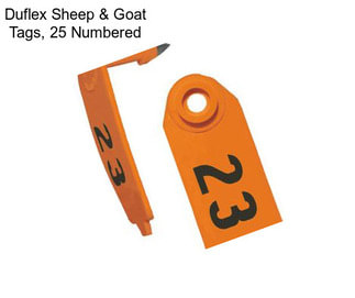 Duflex Sheep & Goat Tags, 25 Numbered