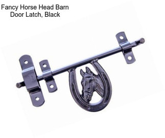 Fancy Horse Head Barn Door Latch, Black