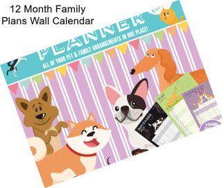 12 Month Family Plans Wall Calendar