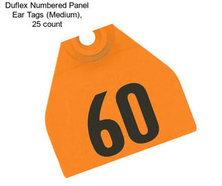 Duflex Numbered Panel Ear Tags (Medium), 25 count