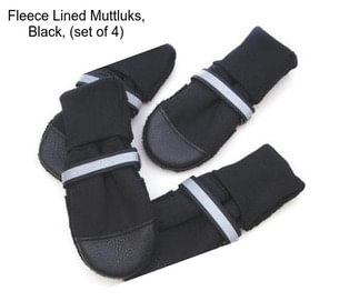 Fleece Lined Muttluks, Black, (set of 4)