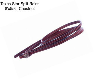 Texas Star Split Reins 8\'x5/8\', Chestnut