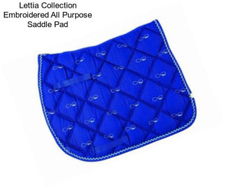 Lettia Collection Embroidered All Purpose Saddle Pad