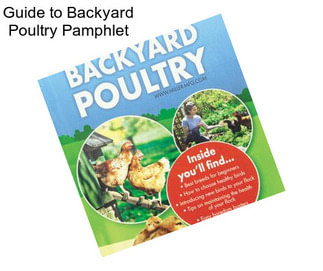 Guide to Backyard Poultry Pamphlet