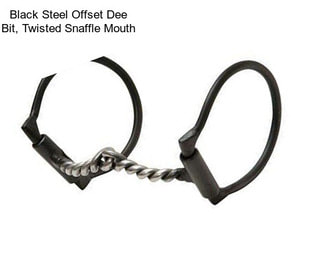 Black Steel Offset Dee Bit, Twisted Snaffle Mouth