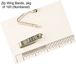 Zip Wing Bands, pkg of 100 (Numbered)