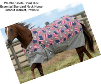 WeatherBeeta ComFITec Essential Standard Neck Horse Turnout Blanket, Patriotic