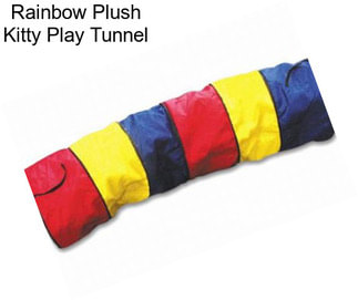 Rainbow Plush Kitty Play Tunnel