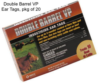 Double Barrel VP Ear Tags, pkg of 20