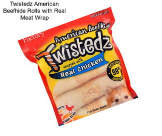 Twistedz American Beefhide Rolls with Real Meat Wrap