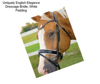 Uniquely English Elegance Dressage Bridle, White Padding