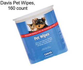 Davis Pet Wipes, 160 count
