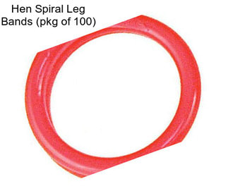 Hen Spiral Leg Bands (pkg of 100)