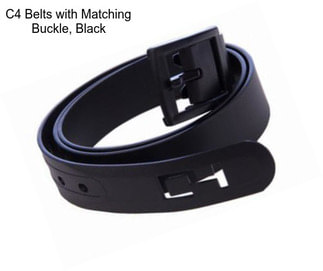 C4 Belts with Matching Buckle, Black