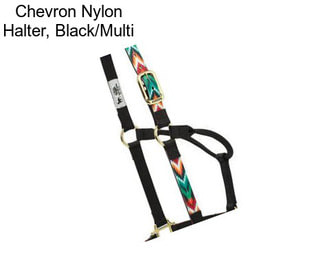 Chevron Nylon Halter, Black/Multi