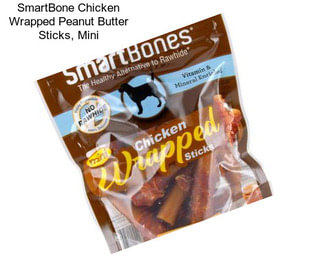 SmartBone Chicken Wrapped Peanut Butter Sticks, Mini