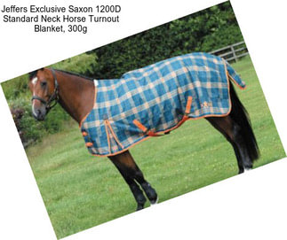 Jeffers Exclusive Saxon 1200D Standard Neck Horse Turnout Blanket, 300g