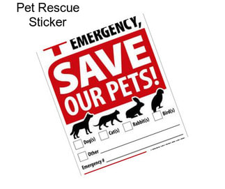 Pet Rescue Sticker