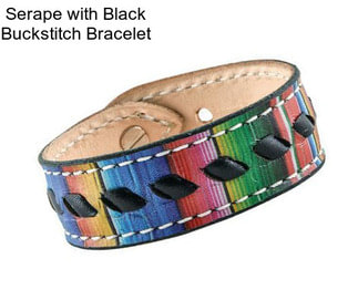 Serape with Black Buckstitch Bracelet