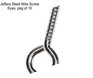 Jeffers Steel Wire Screw Eyes, pkg of 10