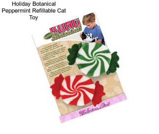 Holiday Botanical Peppermint Refillable Cat Toy