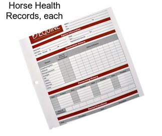 Horse Health Records, each