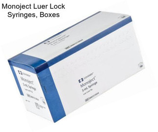 Monoject Luer Lock Syringes, Boxes