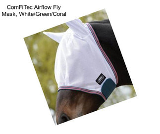 ComFiTec Airflow Fly Mask, White/Green/Coral