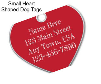 Small Heart Shaped Dog Tags